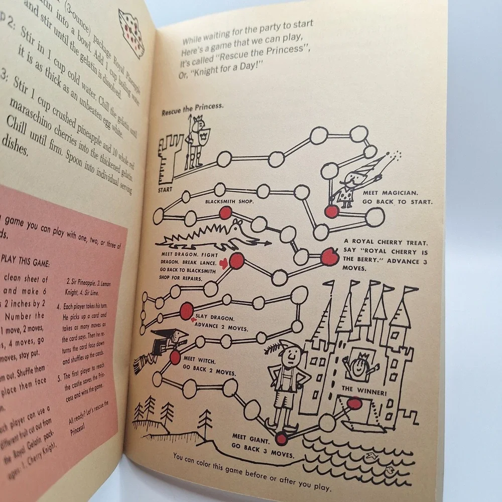 Color and Cook with Your‎ Royal Book 1962 Leonard Kessler Recipes Games